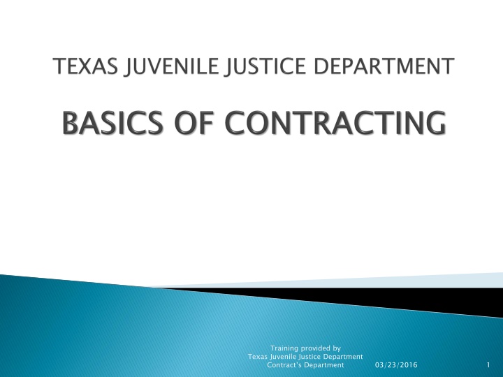 training provided by texas juvenile justice