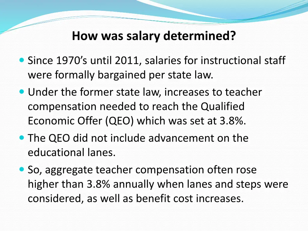 how was salary determined