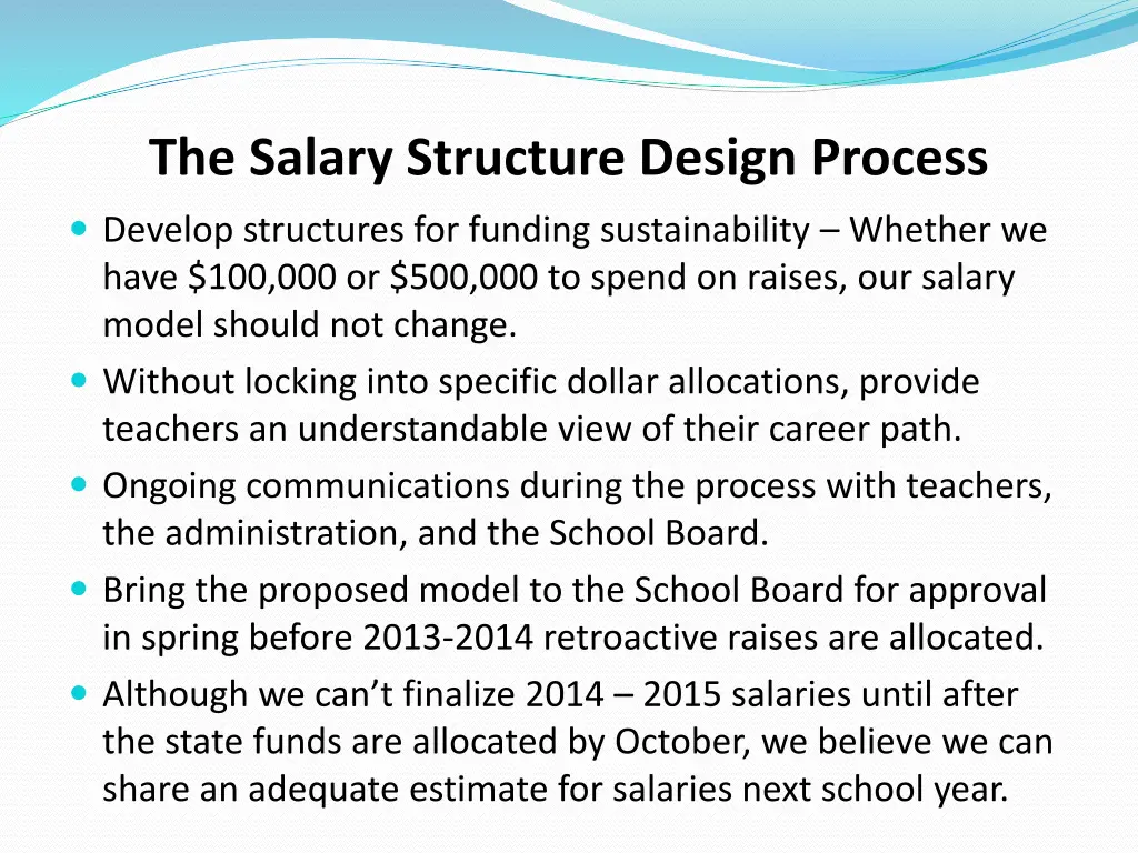 the salary structure design process 5