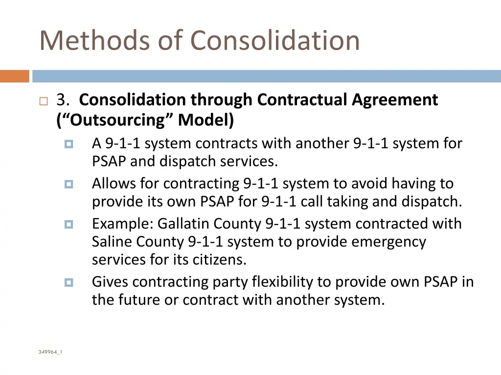 methods of consolidation