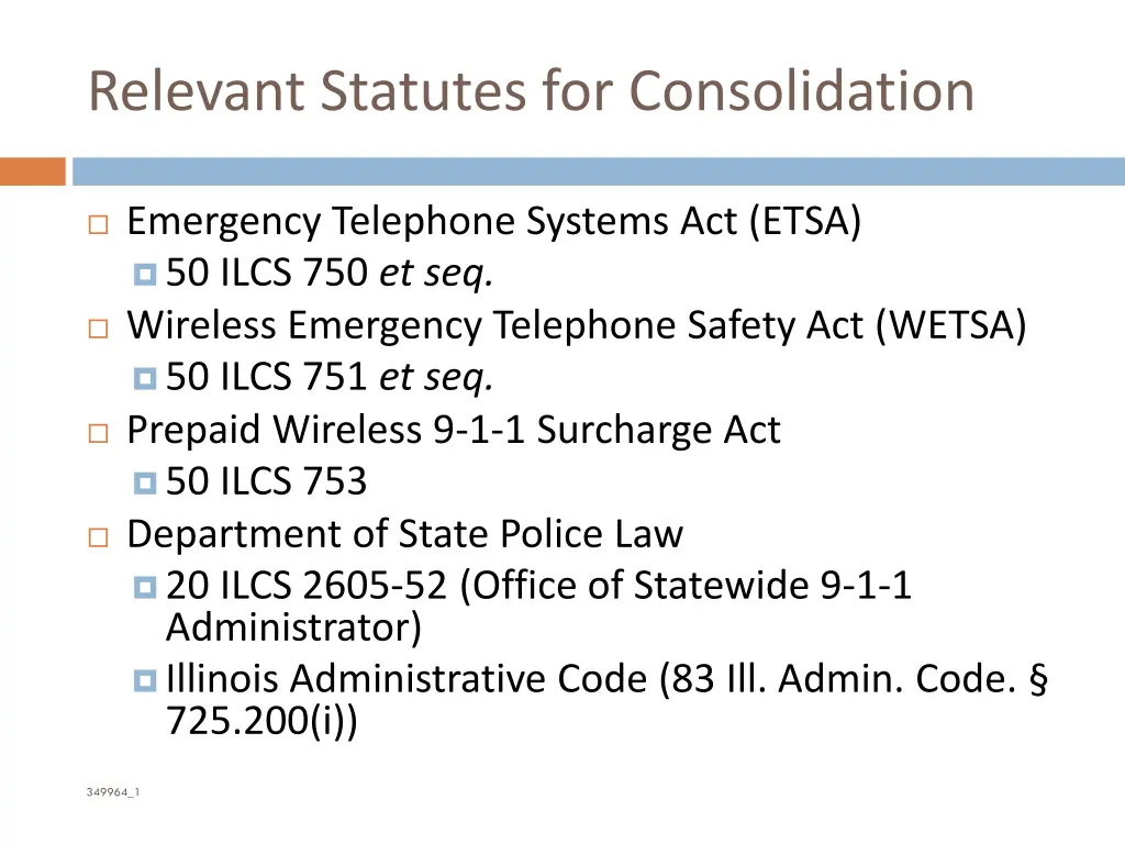 relevant statutes for consolidation