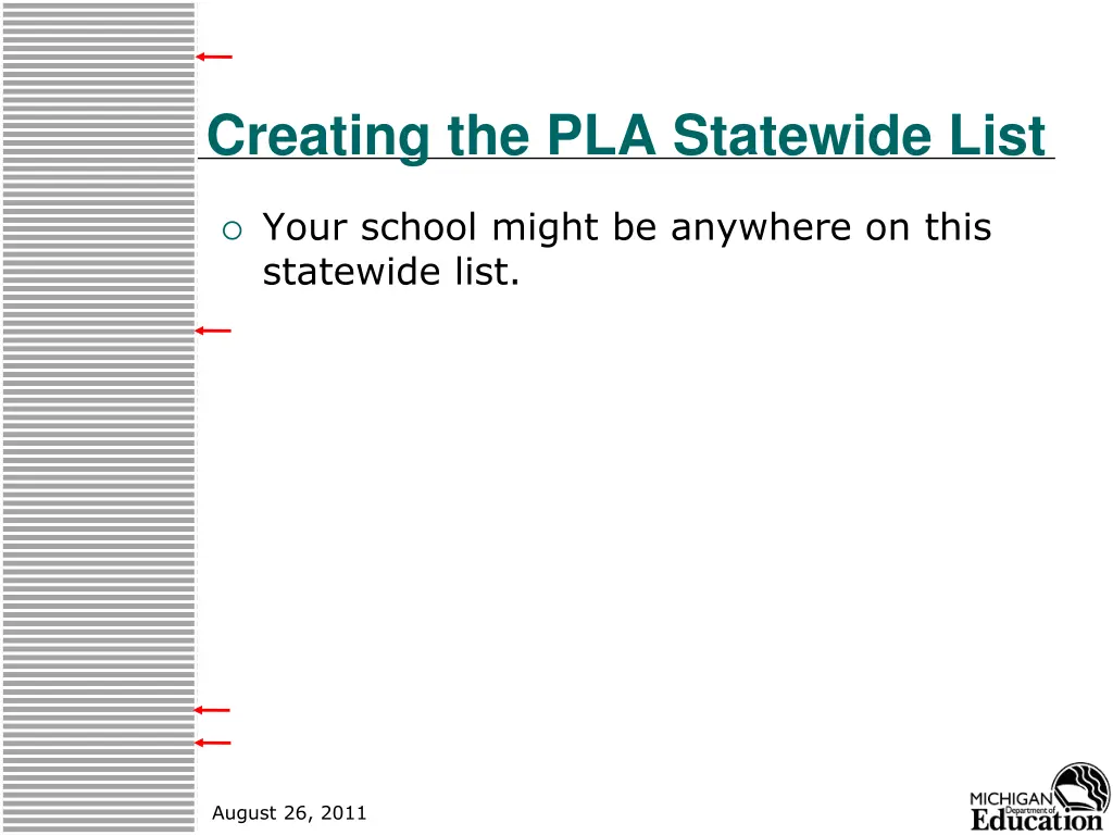 creating the pla statewide list 1