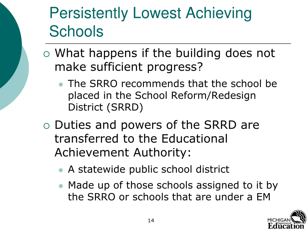 persistently lowest achieving schools 11