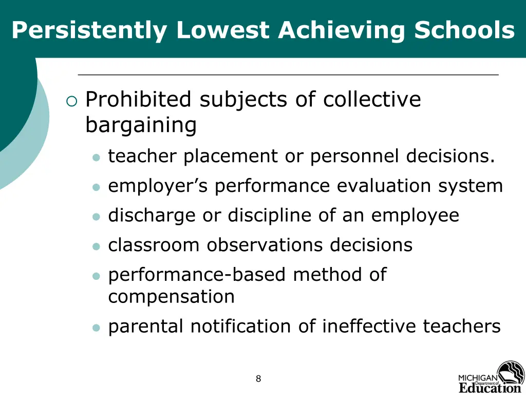 persistently lowest achieving schools 6