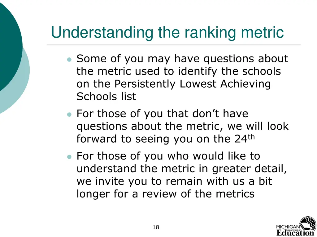 understanding the ranking metric