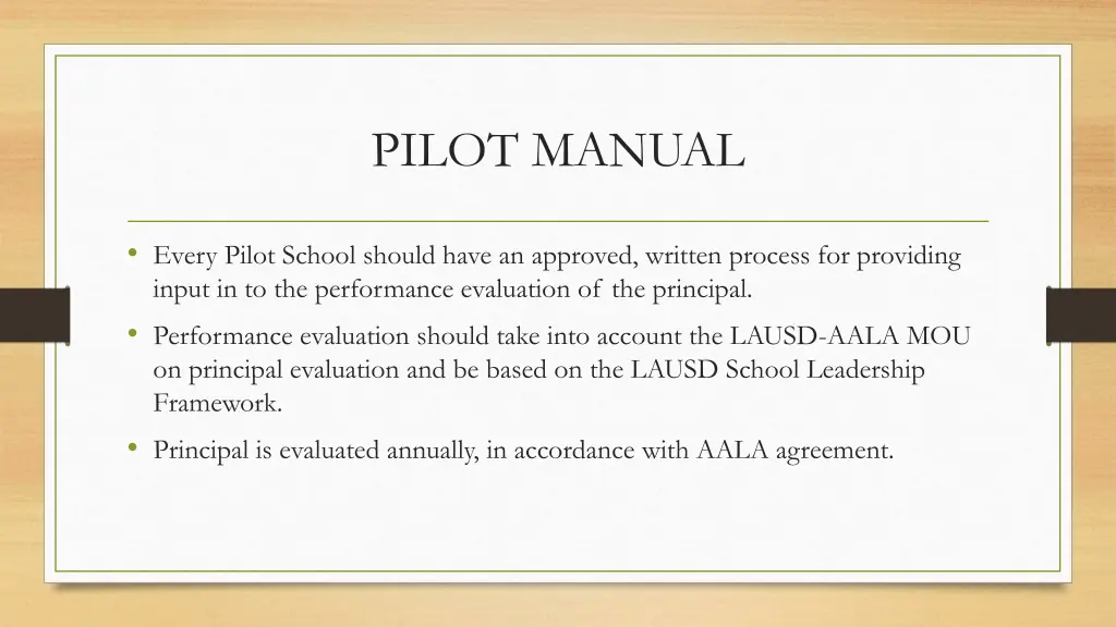 pilot manual