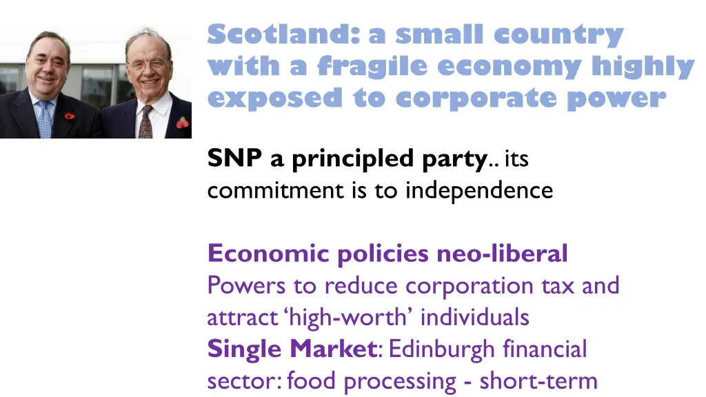 scotland a small country with a fragile economy