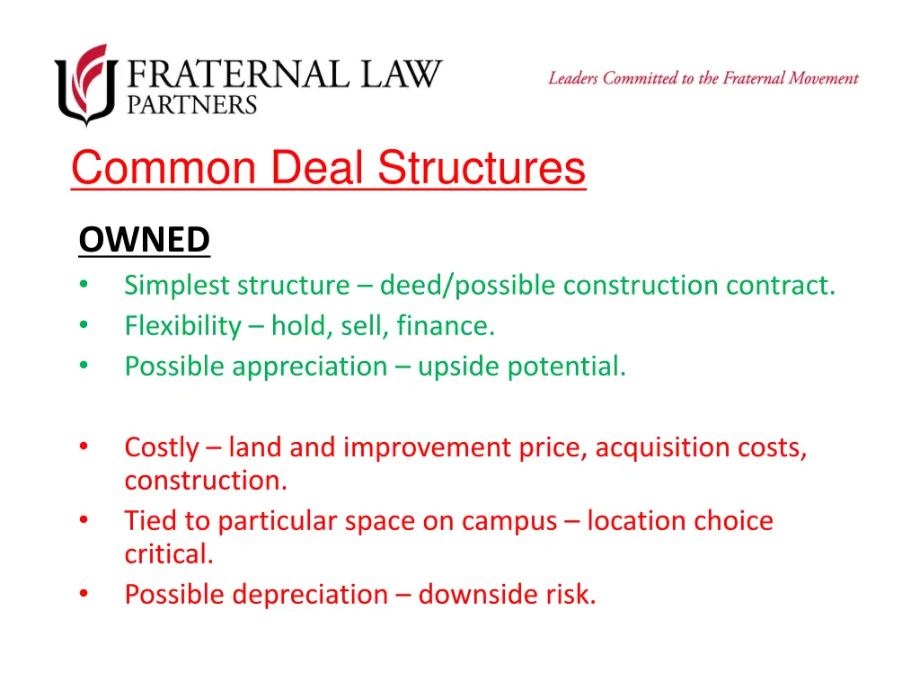 common deal structures 1