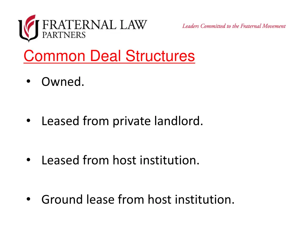 common deal structures