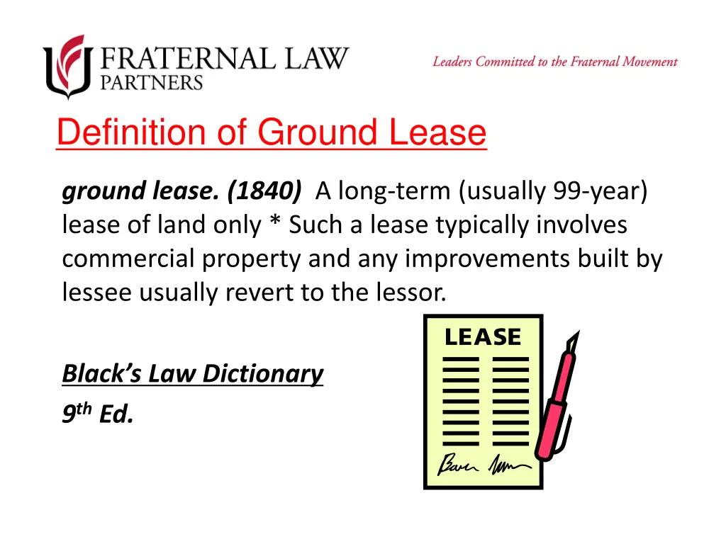 definition of ground lease