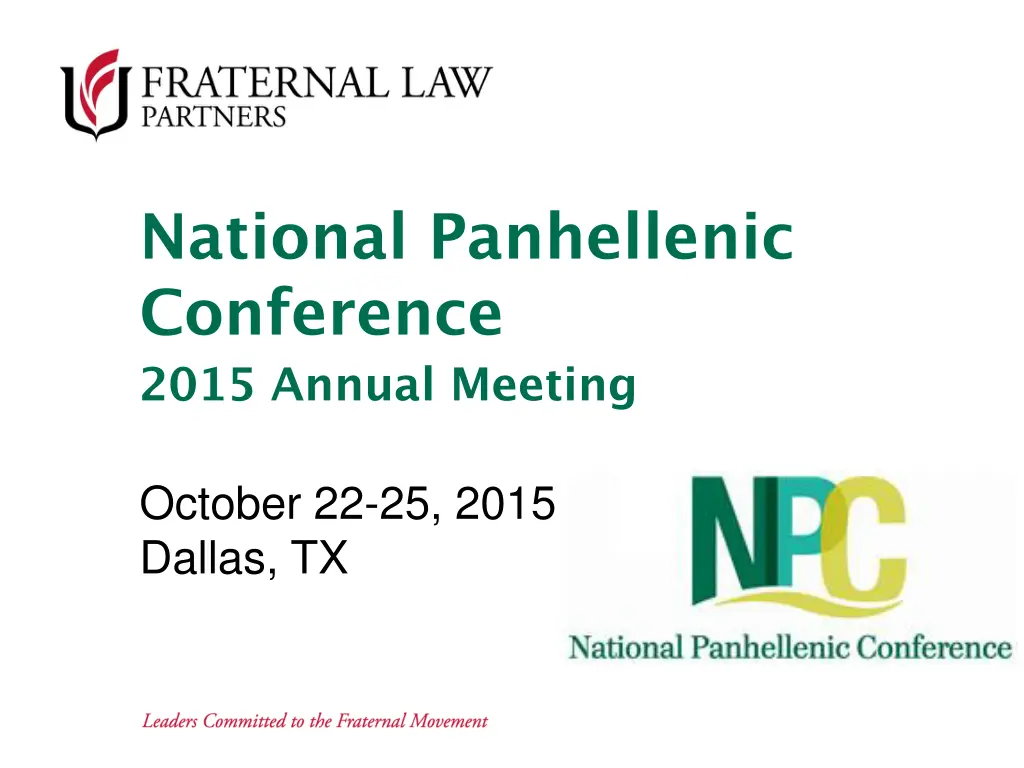 national panhellenic conference 2015 annual