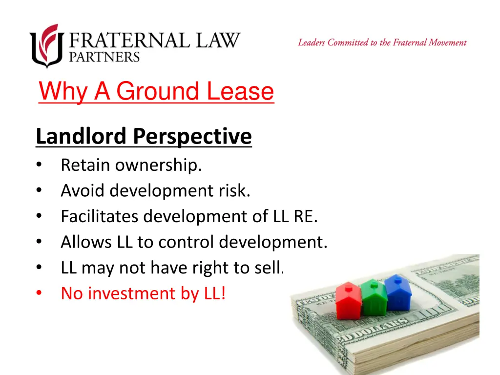 why a ground lease