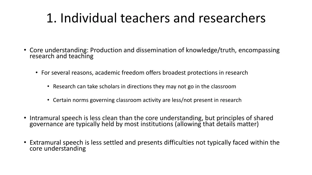 1 individual teachers and researchers