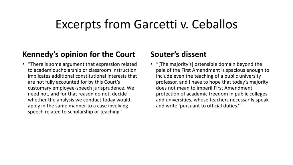 excerpts from garcetti v ceballos