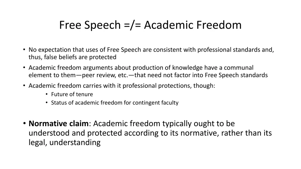 free speech academic freedom