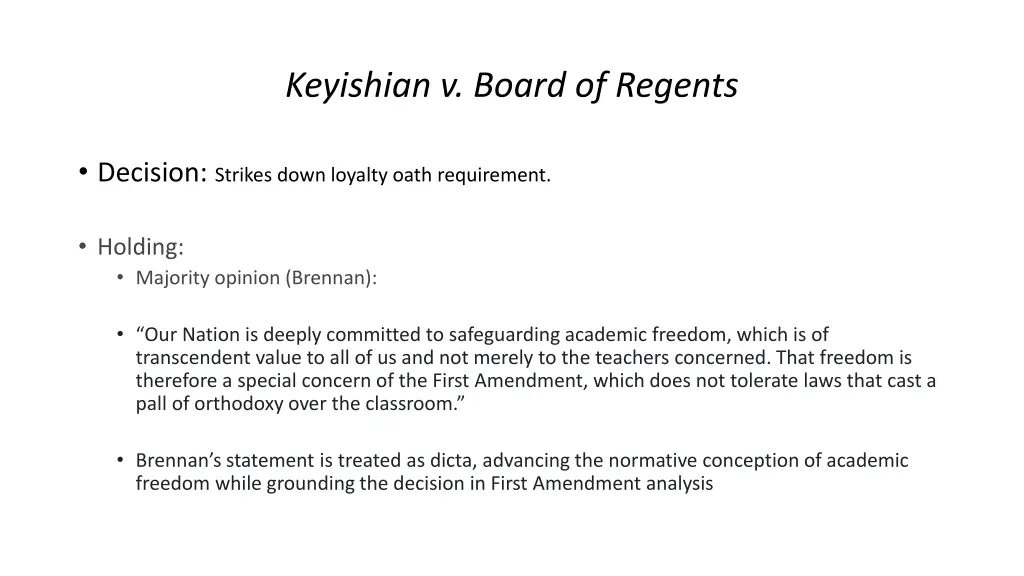 keyishian v board of regents