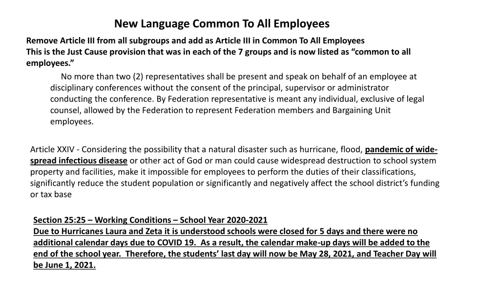 new language common to all employees