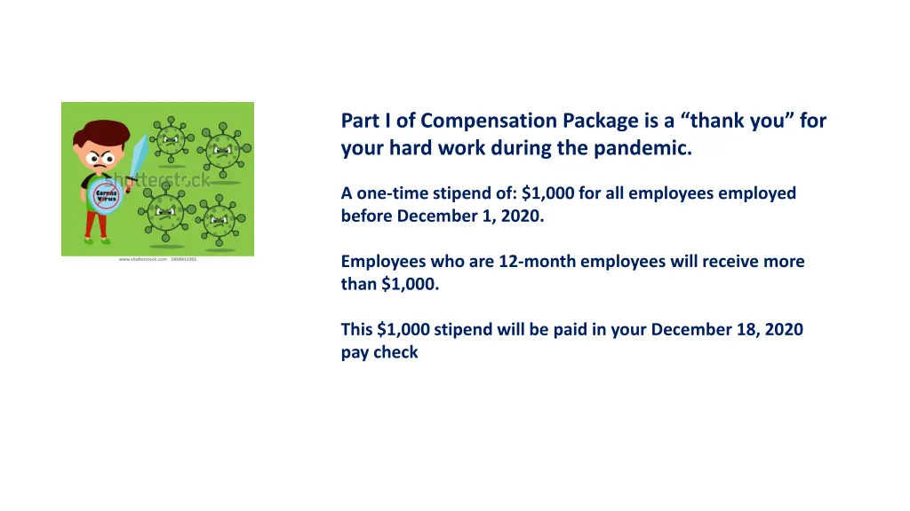 part i of compensation package is a thank