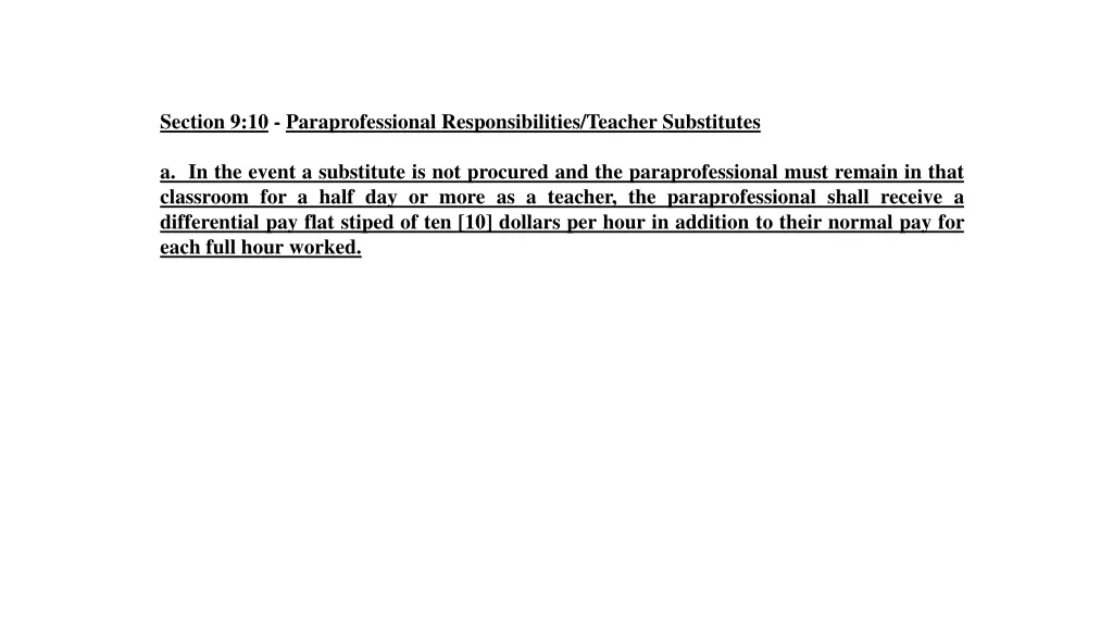 section 9 10 paraprofessional responsibilities