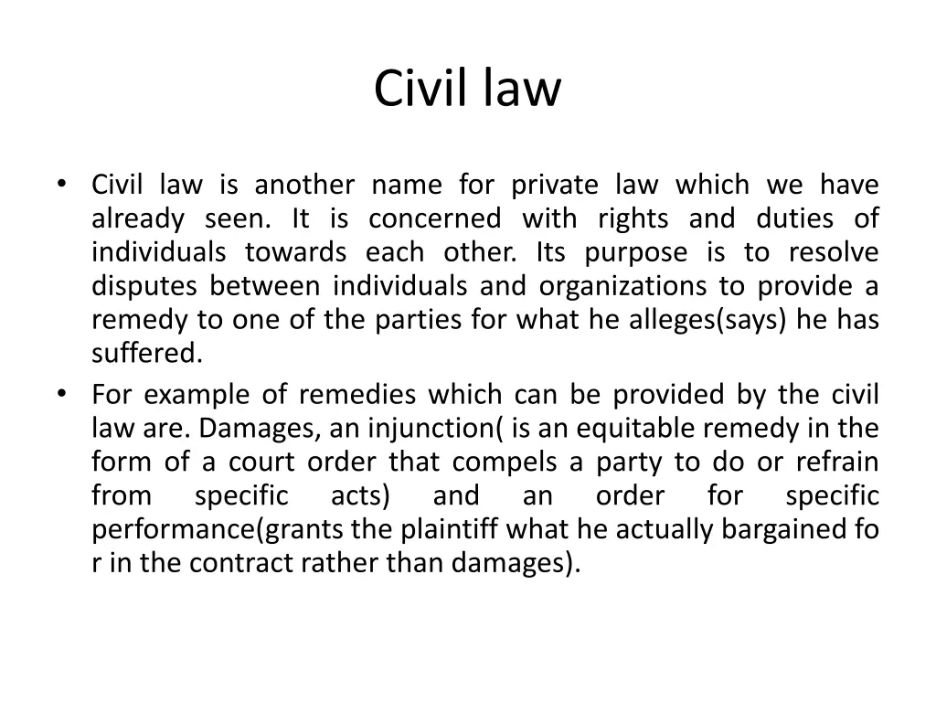 civil law 1