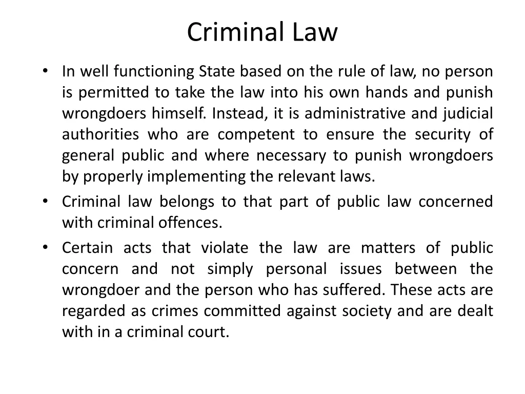 criminal law