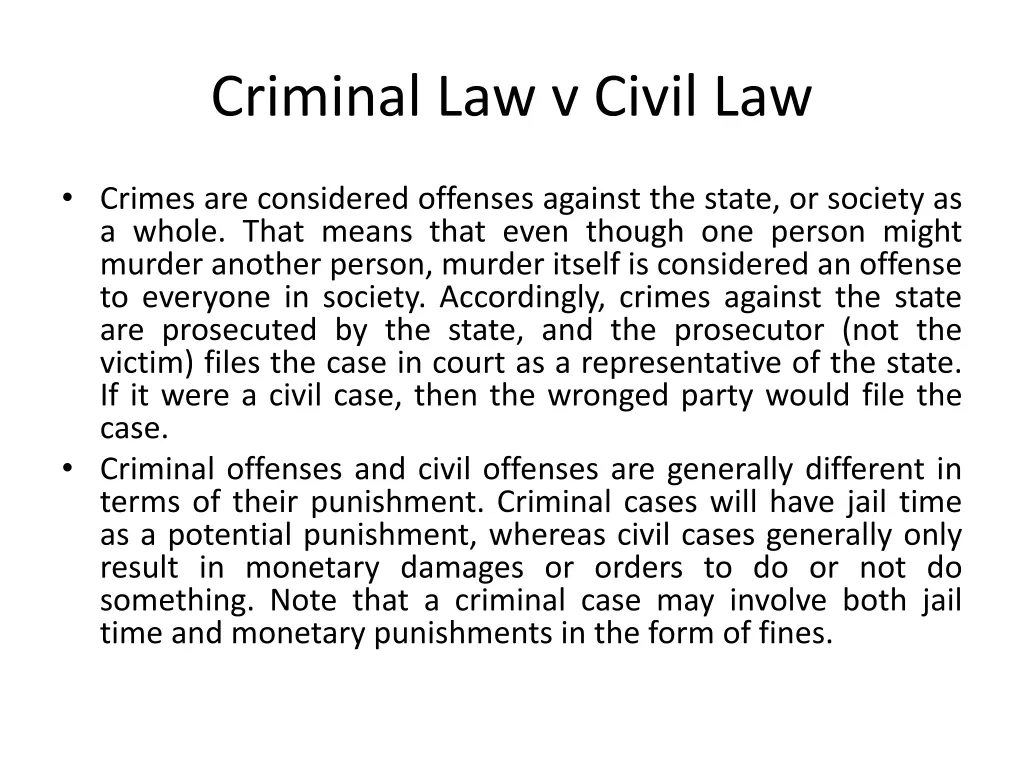 criminal law v civil law