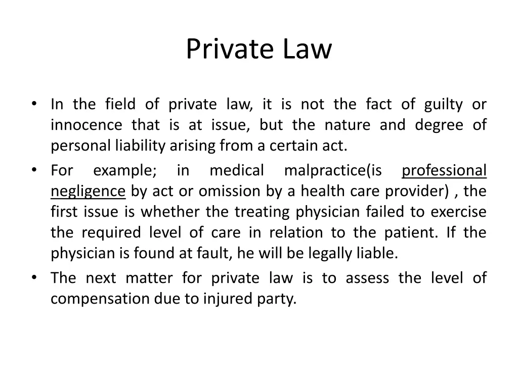 private law 1