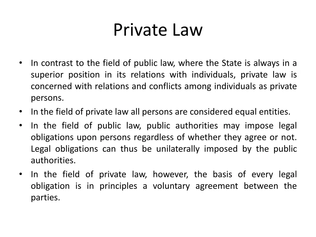 private law