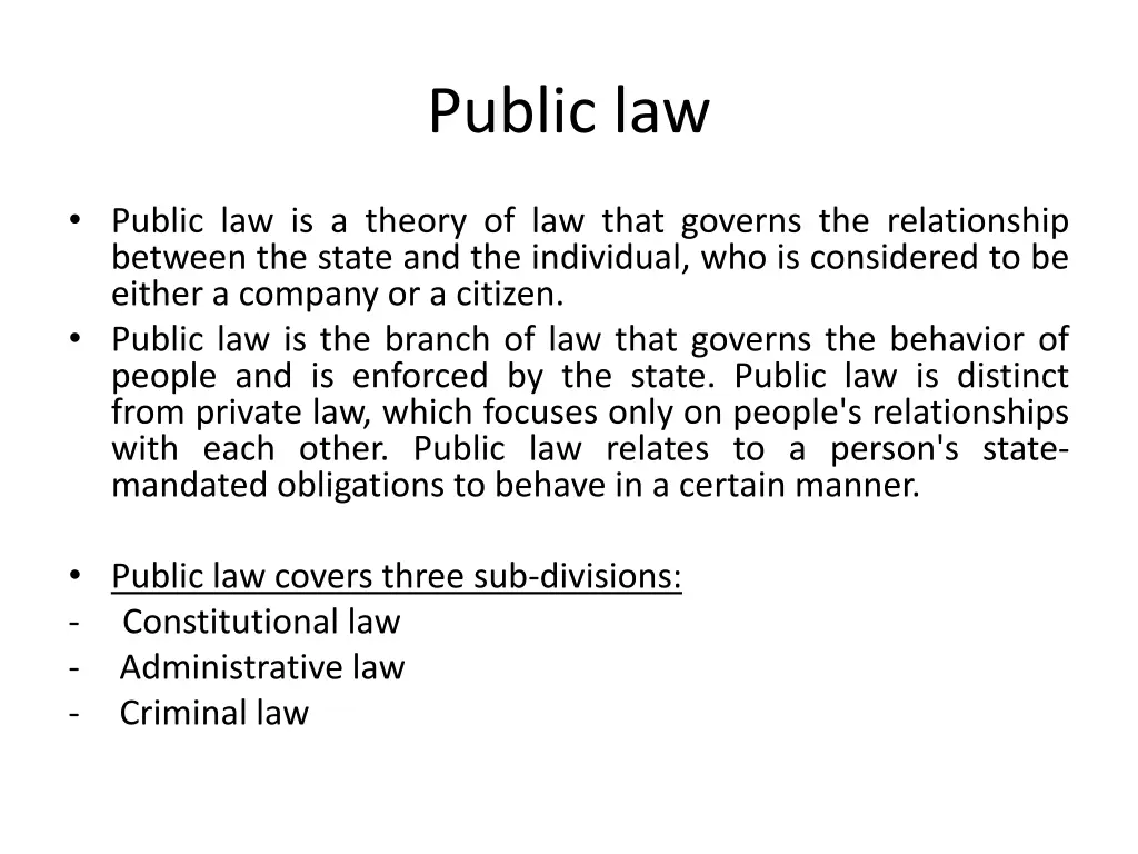 public law