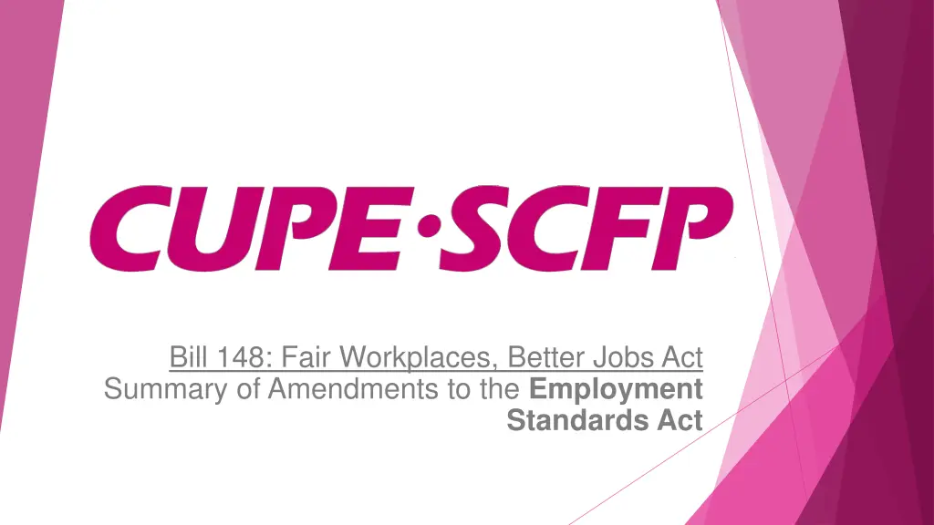 bill 148 fair workplaces better jobs act summary 1