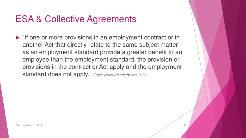 esa collective agreements