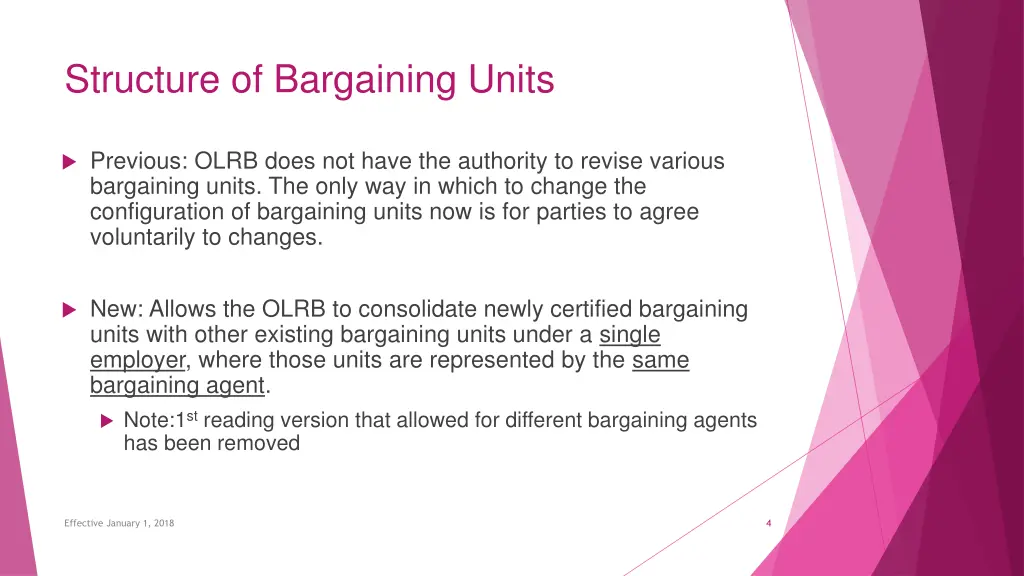 structure of bargaining units