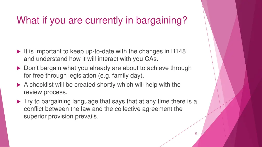 what if you are currently in bargaining