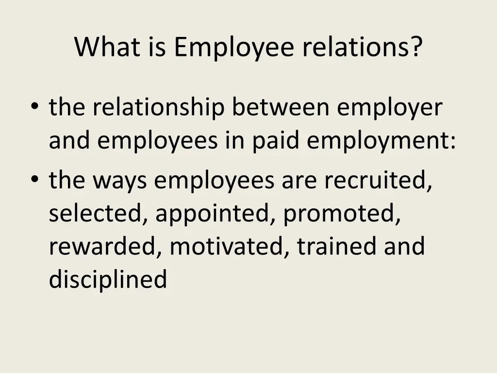 what is employee relations