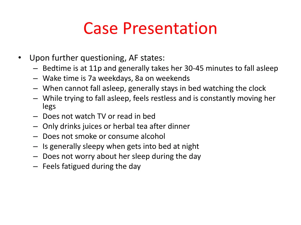 case presentation