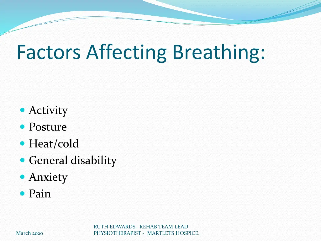 factors affecting breathing