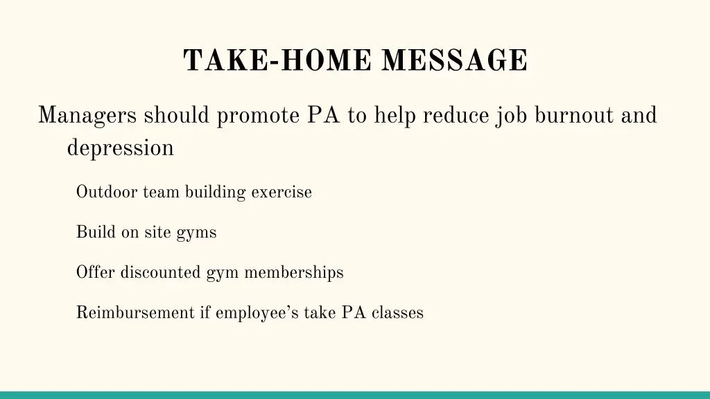 take home message 4