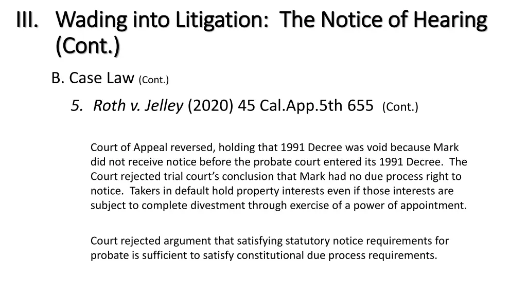 iii iii wading into litigation the notice 6