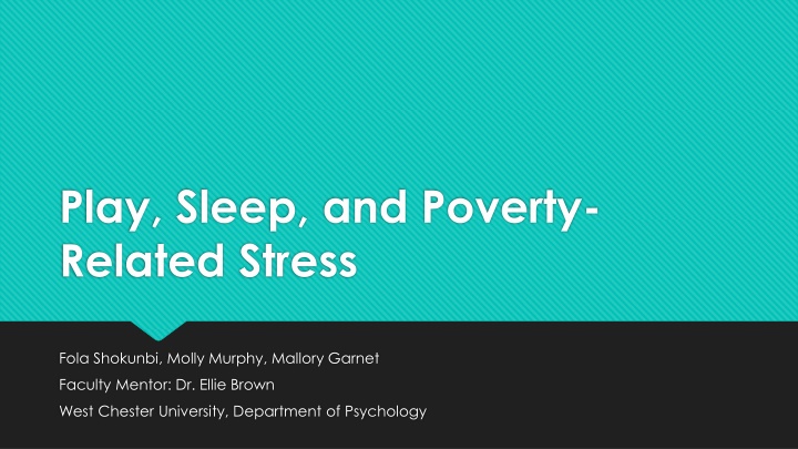 play sleep and poverty related stress