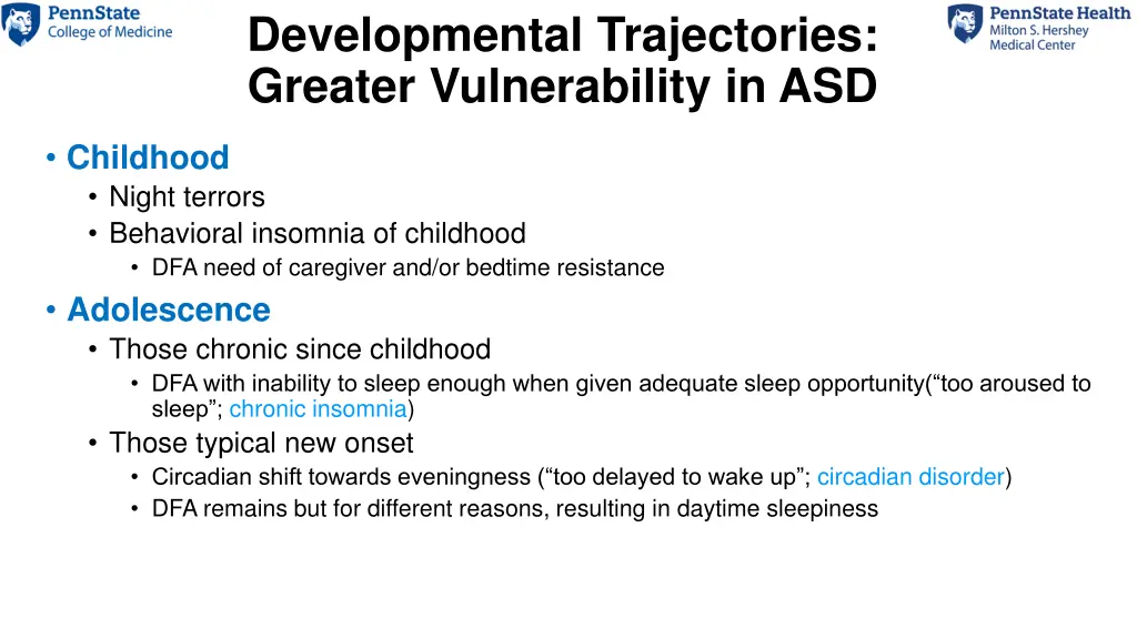 developmental trajectories greater vulnerability