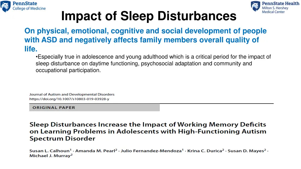 impact of sleep disturbances on physical