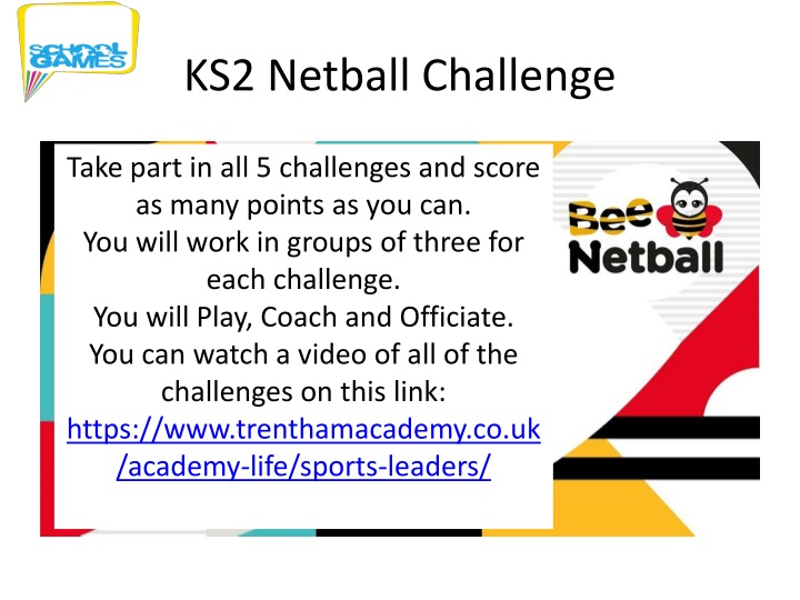 ks2 netball challenge