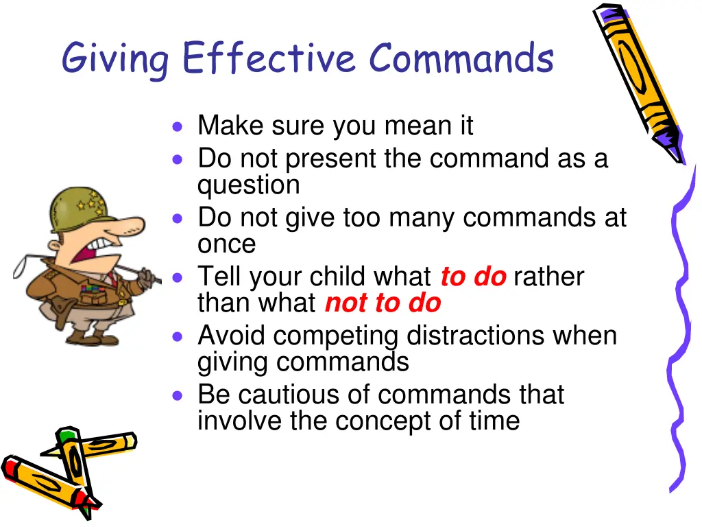 giving effective commands