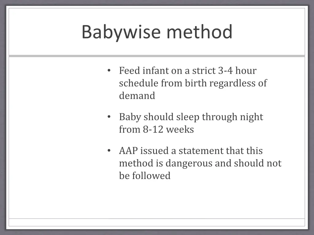 babywise method