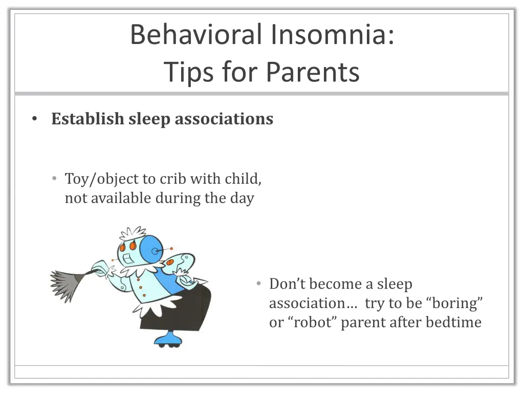 behavioral insomnia tips for parents 2