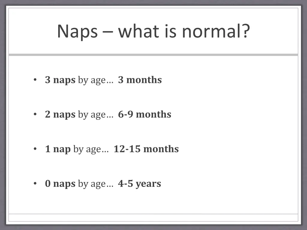 naps what is normal