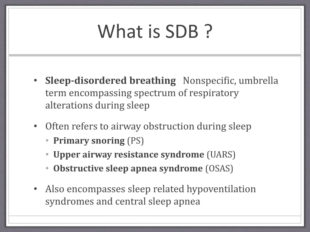 what is sdb