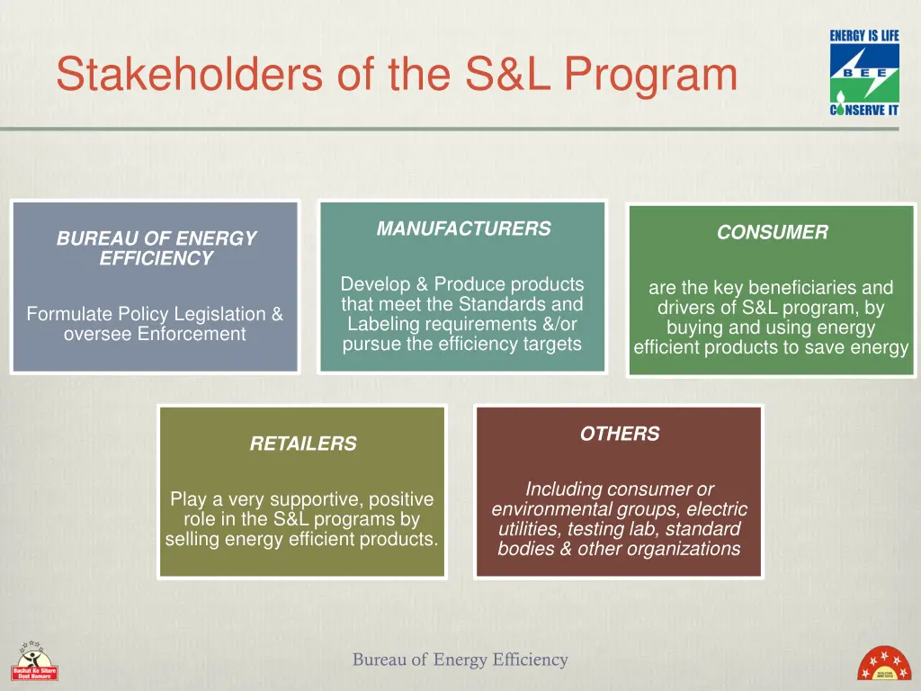 stakeholders of the s l program