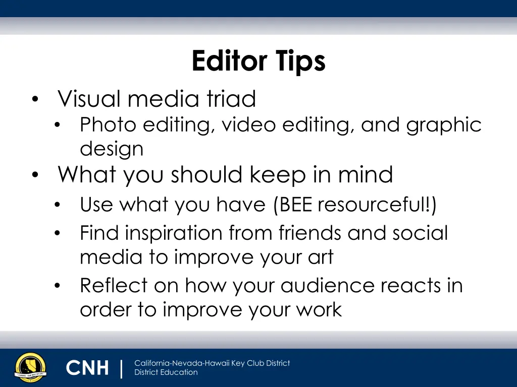 editor tips