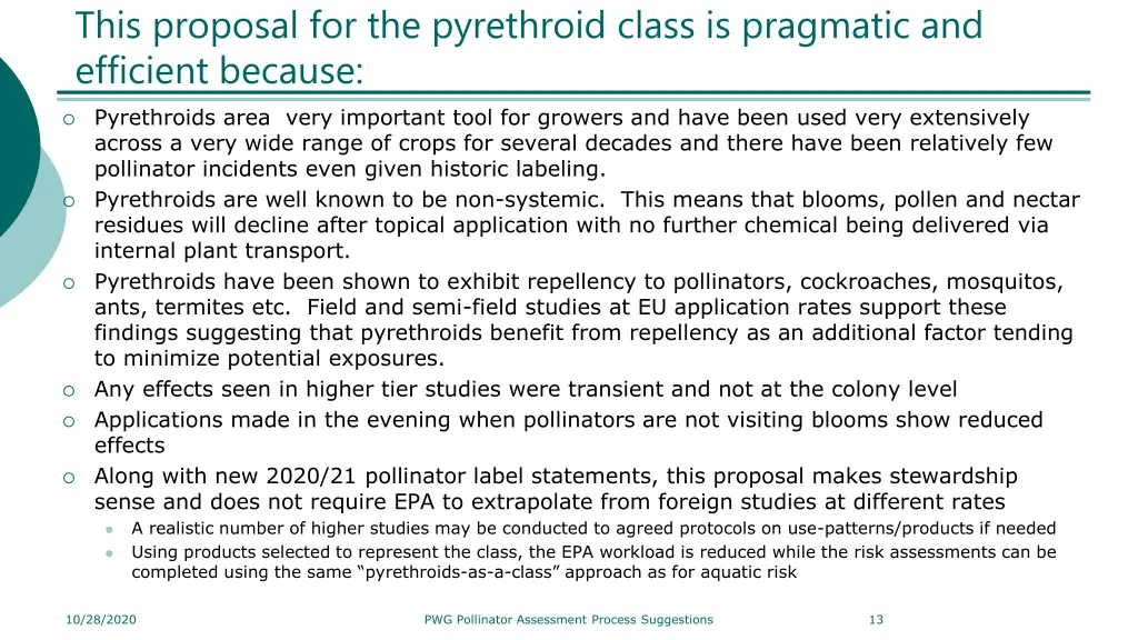 this proposal for the pyrethroid class